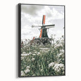 Rustic Windmill Wall Art | Farmhouse Style Decor with Wildflowers