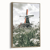 Rustic Windmill Wall Art | Farmhouse Style Decor with Wildflowers