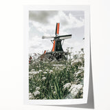 Rustic Windmill Wall Art | Farmhouse Style Decor with Wildflowers