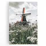Rustic Windmill Wall Art | Farmhouse Style Decor with Wildflowers