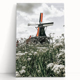 Rustic Windmill Wall Art | Farmhouse Style Decor with Wildflowers