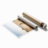 Farmhouse Wall Art Hay Bale Field Print | Rustic Country Harvest Decor