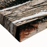 Rustic Firewood Wall Art | Winter Farmhouse Decor with Snow-Covered Wood