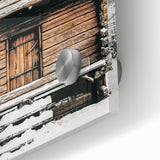 Rustic Wooden Cabin Wall Art | Farmhouse Winter Decor with Snow