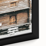 Rustic Wooden Cabin Wall Art | Farmhouse Winter Decor with Snow