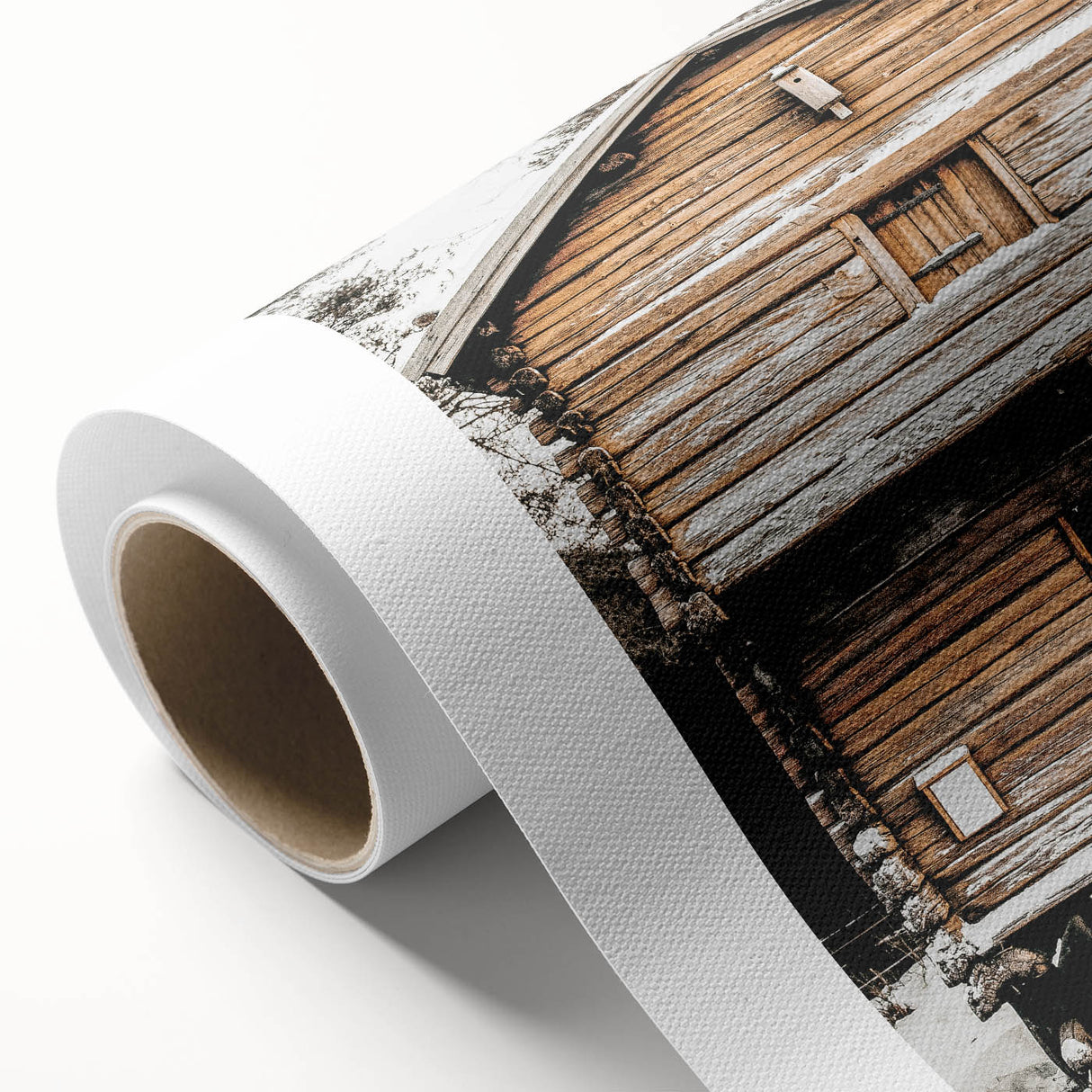 Rustic Wooden Cabin Wall Art | Farmhouse Winter Decor with Snow