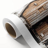 Rustic Wooden Cabin Wall Art | Farmhouse Winter Decor with Snow