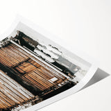 Rustic Wooden Cabin Wall Art | Farmhouse Winter Decor with Snow