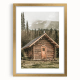 Rustic Mountain Cabin Wall Art | Farmhouse Decor with Scenic Wilderness