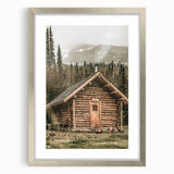 Rustic Mountain Cabin Wall Art | Farmhouse Decor with Scenic Wilderness