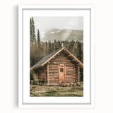 Rustic Mountain Cabin Wall Art | Farmhouse Decor with Scenic Wilderness