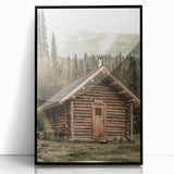 Rustic Mountain Cabin Wall Art | Farmhouse Decor with Scenic Wilderness