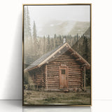 Rustic Mountain Cabin Wall Art | Farmhouse Decor with Scenic Wilderness