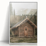 Rustic Mountain Cabin Wall Art | Farmhouse Decor with Scenic Wilderness