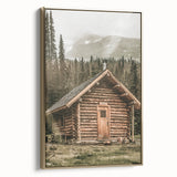 Rustic Mountain Cabin Wall Art | Farmhouse Decor with Scenic Wilderness