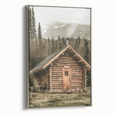 Rustic Mountain Cabin Wall Art | Farmhouse Decor with Scenic Wilderness