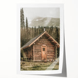 Rustic Mountain Cabin Wall Art | Farmhouse Decor with Scenic Wilderness