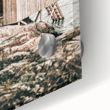 Coastal Wooden Cabin Wall Art | Farmhouse Rustic Decor by the Water