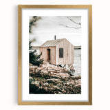 Coastal Wooden Cabin Wall Art | Farmhouse Rustic Decor by the Water