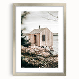Coastal Wooden Cabin Wall Art | Farmhouse Rustic Decor by the Water