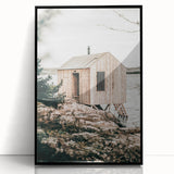 Coastal Wooden Cabin Wall Art | Farmhouse Rustic Decor by the Water
