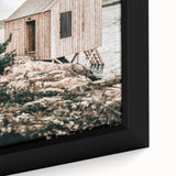 Coastal Wooden Cabin Wall Art | Farmhouse Rustic Decor by the Water