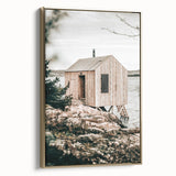 Coastal Wooden Cabin Wall Art | Farmhouse Rustic Decor by the Water