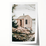 Coastal Wooden Cabin Wall Art | Farmhouse Rustic Decor by the Water