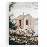 Coastal Wooden Cabin Wall Art | Farmhouse Rustic Decor by the Water