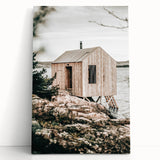 Coastal Wooden Cabin Wall Art | Farmhouse Rustic Decor by the Water