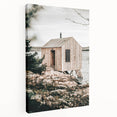 Coastal Wooden Cabin Wall Art | Farmhouse Rustic Decor by the Water