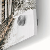 Rustic Farmhouse Decor – Snowy Cabin Wall Art for Country Style Homes