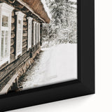 Rustic Farmhouse Decor – Snowy Cabin Wall Art for Country Style Homes