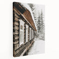Rustic Farmhouse Decor – Snowy Cabin Wall Art for Country Style Homes