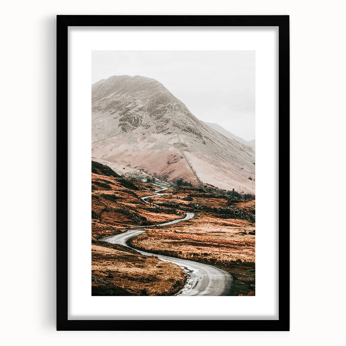Farmhouse Wall Art – Serene Mountain Road for Rustic Country Decor