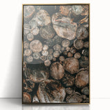 Farmhouse Wall Art – Rustic Wood Log Decor for Country Style Homes