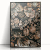 Farmhouse Wall Art – Rustic Wood Log Decor for Country Style Homes