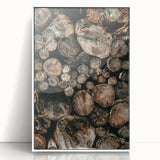 Farmhouse Wall Art – Rustic Wood Log Decor for Country Style Homes