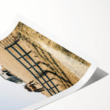 Farmhouse Wall Art Horses Grazing Print | Rustic Country Barn Decor