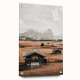 Farmhouse Wall Art – Rustic Cabin and Mountain Scene for Country Decor