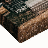 Farmhouse Wall Art – Rustic Cabin and Mountain Scene for Country Decor