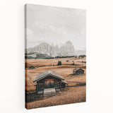 Farmhouse Wall Art – Rustic Cabin and Mountain Scene for Country Decor