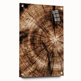 Rustic Farmhouse Wall Art – Wood Grain Tree Rings for Country Decor