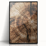 Rustic Farmhouse Wall Art – Wood Grain Tree Rings for Country Decor