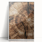Rustic Farmhouse Wall Art – Wood Grain Tree Rings for Country Decor
