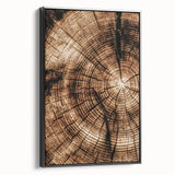 Rustic Farmhouse Wall Art – Wood Grain Tree Rings for Country Decor