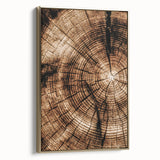 Rustic Farmhouse Wall Art – Wood Grain Tree Rings for Country Decor