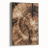 Rustic Farmhouse Wall Art – Wood Grain Tree Rings for Country Decor