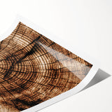 Rustic Farmhouse Wall Art – Wood Grain Tree Rings for Country Decor