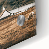 Farmhouse Wall Art – Tranquil Church in Rustic Mountain Scenery